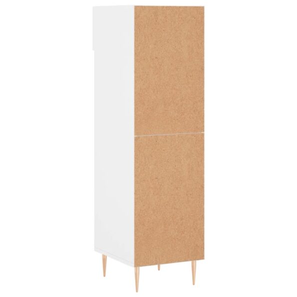 vidaXL Botník lesklý biely 30x35x105 cm spracované drevo – Obrázok 8