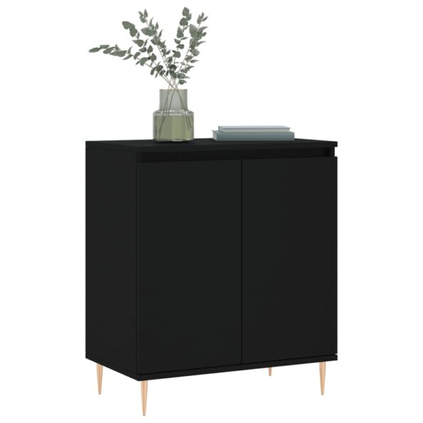 vidaXL Komoda čierna 60x35x70 cm spracované drevo – Obrázok 3