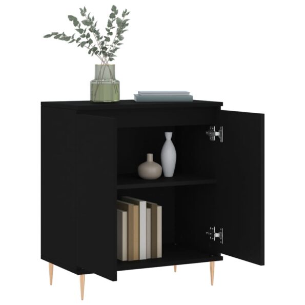 vidaXL Komoda čierna 60x35x70 cm spracované drevo – Obrázok 4