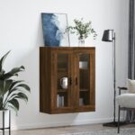 vidaXL Nástenná skrinka hnedý dub 69,5x34x90 cm – Obrázok 3