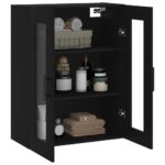 vidaXL Nástenná skrinka čierna 69,5x34x90 cm – Obrázok 5
