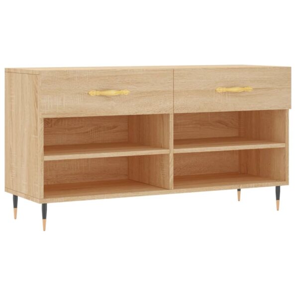 vidaXL Lavička na topánky, dub sonoma 102x35x55 cm, kompozitné drevo – Obrázok 2