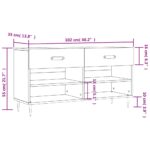 vidaXL Lavička na topánky, dub sonoma 102x35x55 cm, kompozitné drevo – Obrázok 12