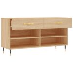 vidaXL Lavička na topánky, dub sonoma 102x35x55 cm, kompozitné drevo – Obrázok 5