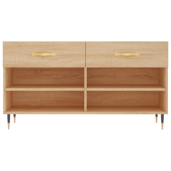 vidaXL Lavička na topánky, dub sonoma 102x35x55 cm, kompozitné drevo – Obrázok 6