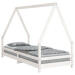 vidaXL Rám detskej postele biely 90x200 cm masívna borovica – Obrázok 2