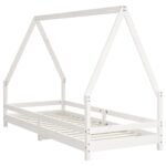vidaXL Rám detskej postele biely 90x200 cm masívna borovica – Obrázok 3