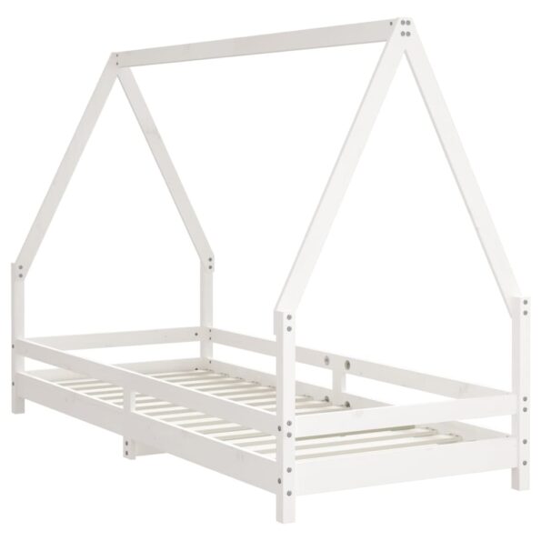 vidaXL Rám detskej postele biely 90x200 cm masívna borovica – Obrázok 3