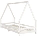 vidaXL Rám detskej postele biely 90x200 cm masívna borovica – Obrázok 6