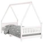 vidaXL Rám detskej postele biely 90x200 cm masívna borovica – Obrázok 2