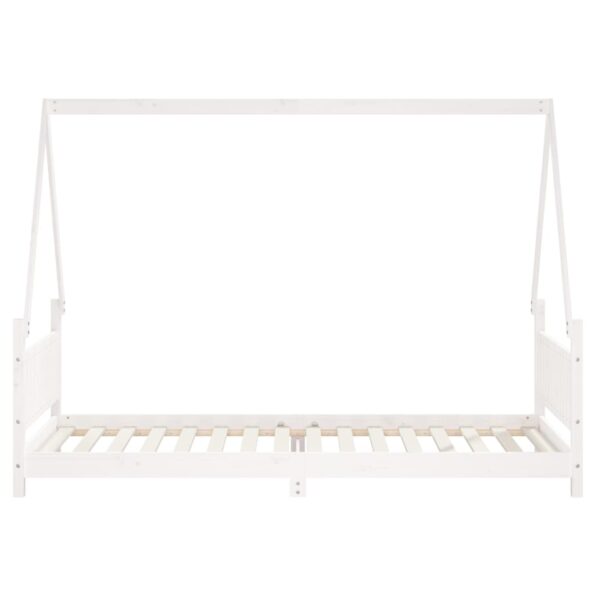 vidaXL Rám detskej postele biely 90x200 cm masívna borovica – Obrázok 4