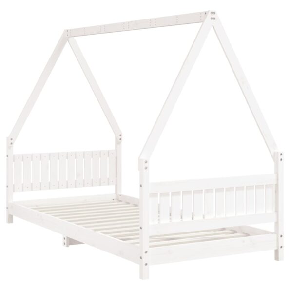 vidaXL Rám detskej postele biely 90x200 cm masívna borovica – Obrázok 6