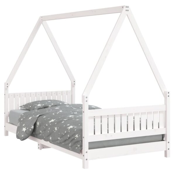 vidaXL Rám detskej postele biely 90x190 cm masívna borovica – Obrázok 2