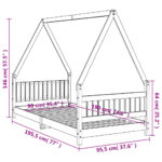 vidaXL Rám detskej postele biely 90x190 cm masívna borovica – Obrázok 9