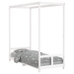 vidaXL Rám detskej postele biely 80x200 cm masívna borovica – Obrázok 2