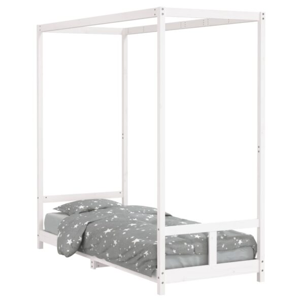 vidaXL Rám detskej postele biely 80x200 cm masívna borovica – Obrázok 2