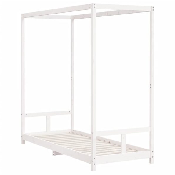 vidaXL Rám detskej postele biely 80x200 cm masívna borovica – Obrázok 3