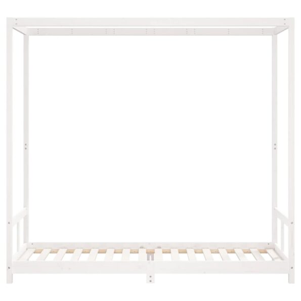 vidaXL Rám detskej postele biely 80x200 cm masívna borovica – Obrázok 4
