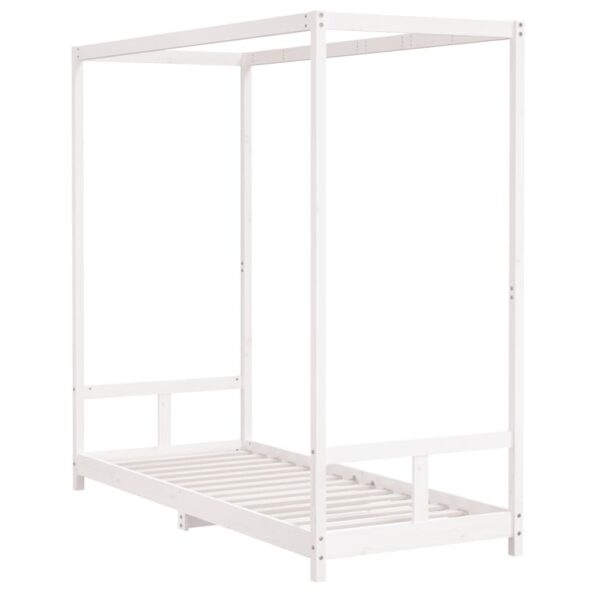 vidaXL Rám detskej postele biely 80x200 cm masívna borovica – Obrázok 6