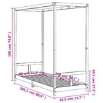 vidaXL Rám detskej postele biely 80x200 cm masívna borovica – Obrázok 9