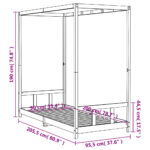 vidaXL Rám detskej postele 90x200 cm masívna borovica – Obrázok 9