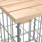 vidaXL Záhradná lavička gabiónový dizajn 83x44x42 cm masívna borovica – Obrázok 6