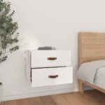 vidaXL Nástenný nočný stolík biely 50x36x40 cm – Obrázok 3