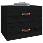 vidaXL Nástenný nočný stolík čierny 50x36x40 cm – Obrázok 4
