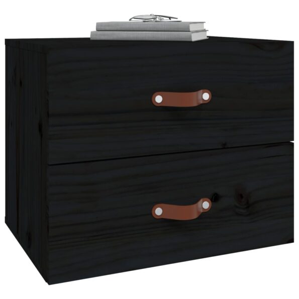 vidaXL Nástenný nočný stolík čierny 50x36x40 cm – Obrázok 4