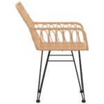 vidaXL Záhradné stoličky 2 ks s opierkami rúk 56x64x80 cm PE Rattan – Obrázok 5