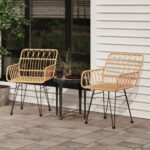 vidaXL Záhradné stoličky 2 ks s opierkami rúk 56x64x80 cm PE Rattan