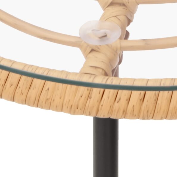 vidaXL Jedálenský stôl Ø50 cm tvrdené sklo a oceľ – Obrázok 5