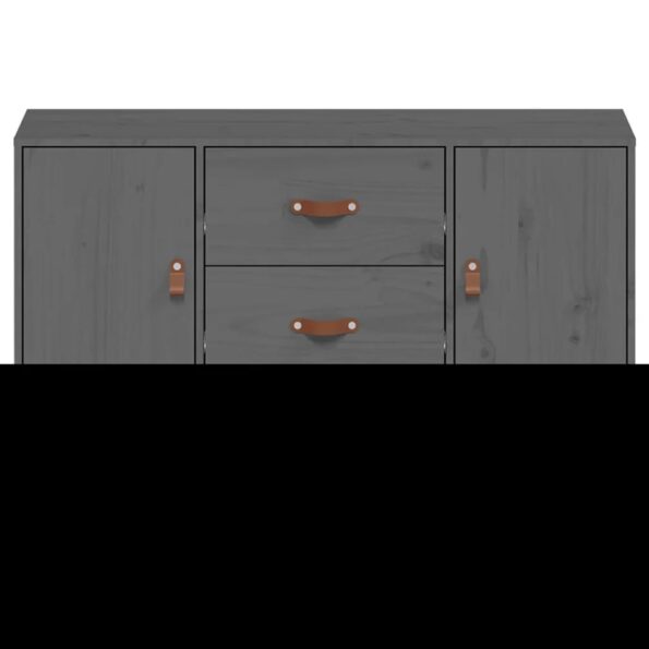 vidaXL Komoda sivá 110x40x78 cm borovicový masív – Obrázok 5
