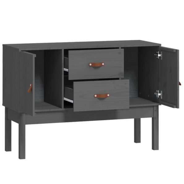 vidaXL Komoda sivá 110x40x78 cm borovicový masív – Obrázok 6