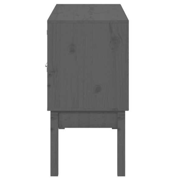vidaXL Komoda sivá 110x40x78 cm borovicový masív – Obrázok 7