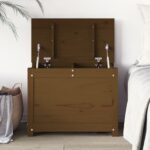 vidaXL Úložný box medovo-hnedý 60x32x45,5 cm masívna borovica