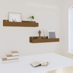 vidaXL Nástenné skrinky 2 ks medovohnedé 50x12x9 cm masívna borovica – Obrázok 6
