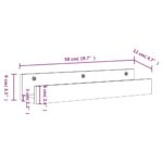 vidaXL Nástenné skrinky 2 ks medovohnedé 50x12x9 cm masívna borovica – Obrázok 9