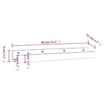vidaXL Nástenné skrinky 2 ks sivé 80x12x9 cm masívna borovica – Obrázok 9