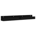 vidaXL Nástenné skrinky 2 ks čierne 80x12x9 cm masívna borovica – Obrázok 3