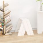 VidaXL Sedadlá 2 ks biele 40x40x45 cm borovicový masív – Obrázok 3