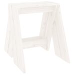 VidaXL Sedadlá 2 ks biele 40x40x45 cm borovicový masív – Obrázok 5