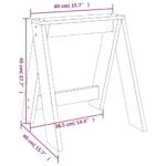 VidaXL Sedadlá 2 ks biele 40x40x45 cm borovicový masív – Obrázok 9