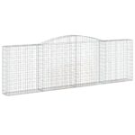 vidaXL Oblúkový gabionový kôš 400x30x120/140 cm pozinkované železo – Obrázok 2