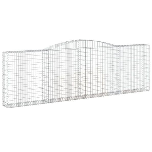 vidaXL Oblúkový gabionový kôš 400x30x120/140 cm pozinkované železo – Obrázok 2