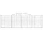 vidaXL Oblúkový gabionový kôš 400x30x120/140 cm pozinkované železo – Obrázok 3