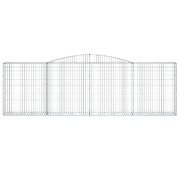 vidaXL Oblúkový gabionový kôš 400x30x120/140 cm pozinkované železo – Obrázok 3