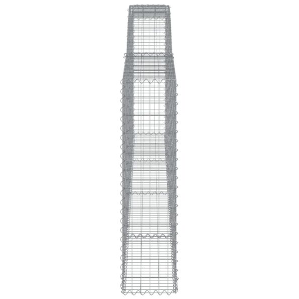 vidaXL Oblúkový gabionový kôš 400x30x120/140 cm pozinkované železo – Obrázok 4