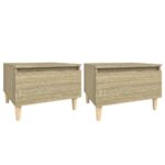 vidaXL Bočné stolíky 2 ks dub sonoma 50x46x35 spracované drevo – Obrázok 2