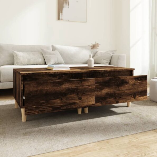 vidaXL Bočné stolíky 2 ks dymový dub 50x46x35 spracované drevo – Obrázok 3